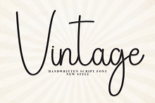 Vintage | Script Font