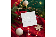 Christmas Square Card Mockup, a Product Mockup by TatiMockup (Thumbnail 1 of 3)