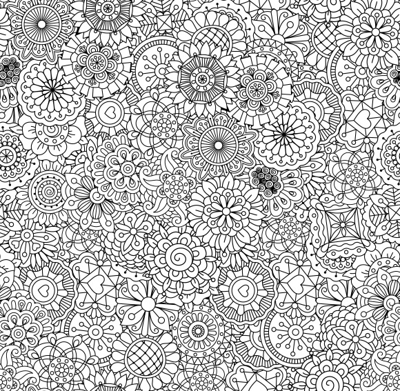 Outline of circular seamless pattern, a Background Graphic by Stock ...