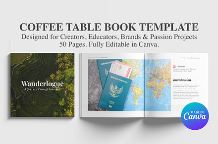 Coffee Table Book Template in Canva