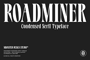 Roadminer - Condensed Serif Typeface, a Serif Font by Mbonster Design Studio (Thumbnail 1 of 17)