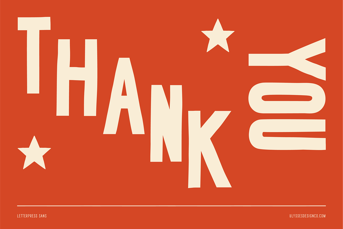 Letterpress Sans, a Sans Serif Font by Ulysses Design Co (Photo 20 of 20)