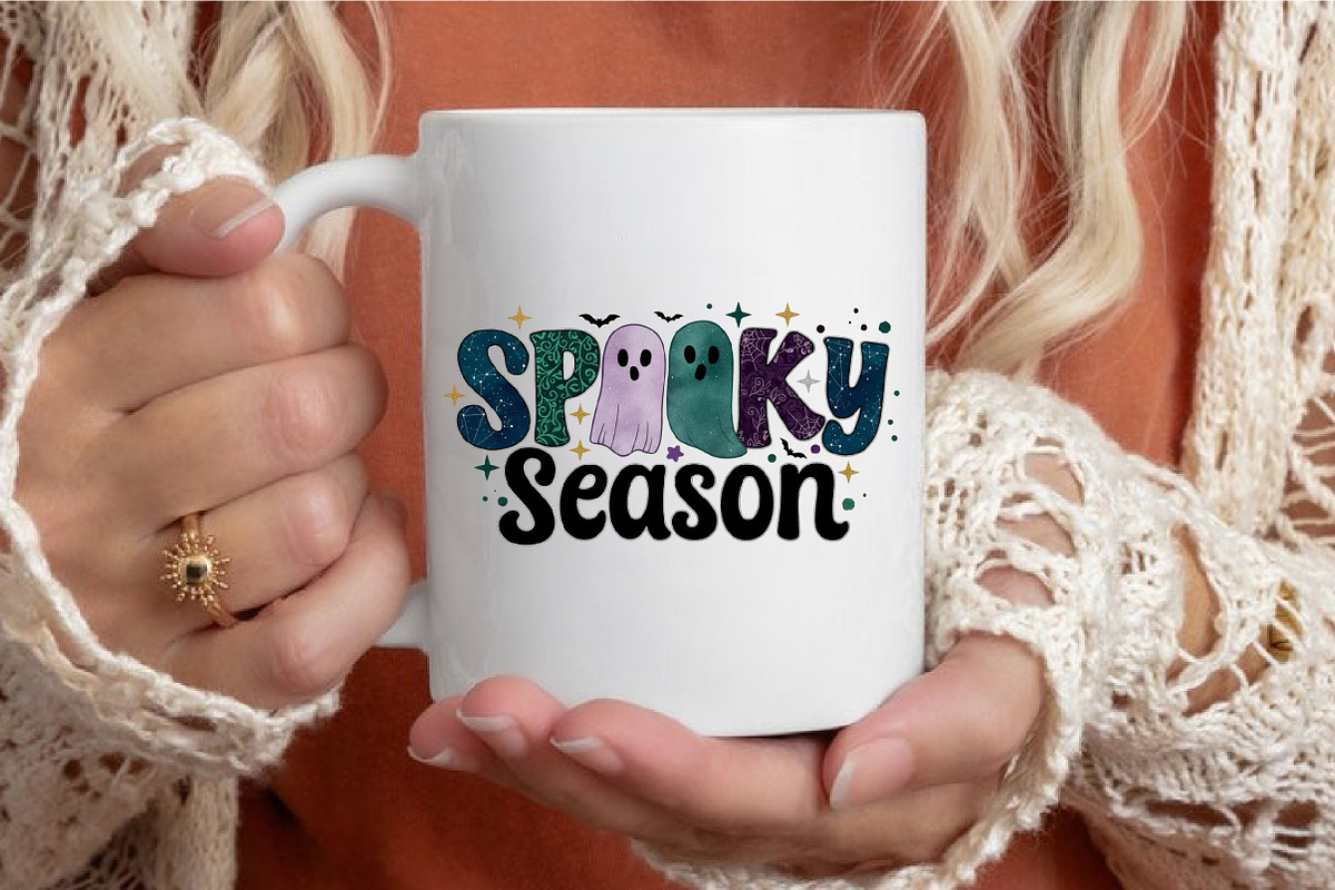 Watercolor Spooky Season Ghost PNG, an Illustration by designcity5 (Photo 3 of 4)