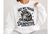 Funny Raccoon PNG 'Not My Trash PNG, an Object Illustration by DreamCafeArt (Thumbnail 2 of 4)