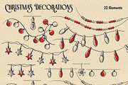 Hand Drawn Christmas Line Art Bundle, a Seasonal Illustration by Nearbirds (Thumbnail 3 of 11)