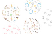 Paws and Puppies watercolor clipart, an Animal Illustration by Eves_Aquadreams (Thumbnail 5 of 8)