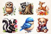 Woodland Cute Baby Animals Clipart, an Illustration by Dream Creation (Thumbnail 2 of 6)