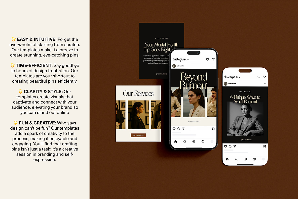 50 Luxury Instagram Canva Templates, a Social Media Template by Glo Design Studio (Photo 8 of 10)