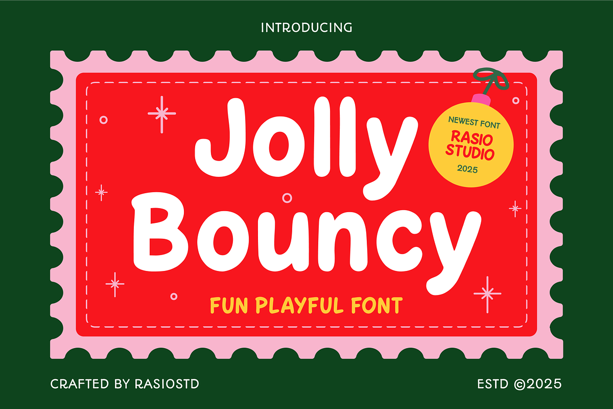 Jolly Bouncy Fun Playful Font, a Sans Serif Font by Rasio Studio (Photo 1 of 7)