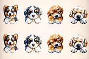 watercolor funny peeking dogs clipar, an Illustration by GatewayDesign (Thumbnail 2 of 9)