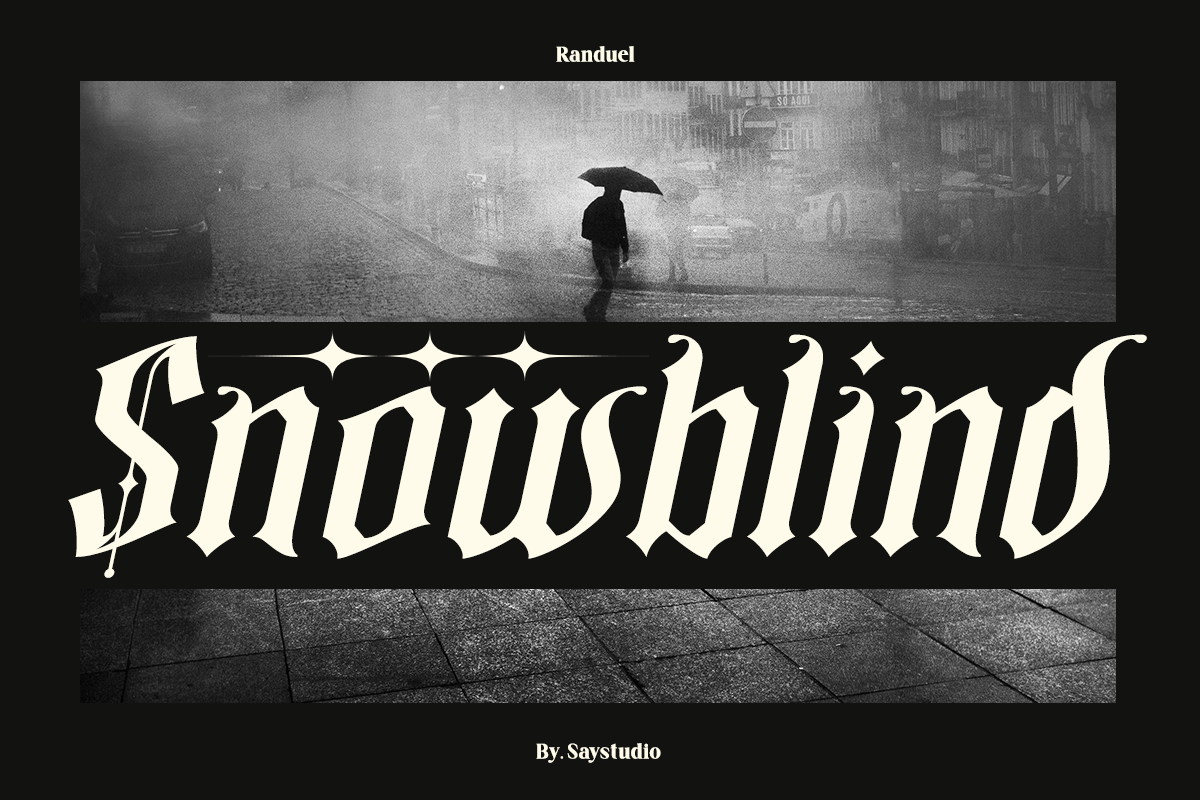 Randuel - Blackletter Swash Font, a Blackletter Font by Say Studio (Photo 9 of 13)