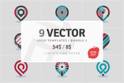 9 Vector Logo Elements - Bundle 02, a Branding & Logo Template by MAOV (Thumbnail 1 of 14)