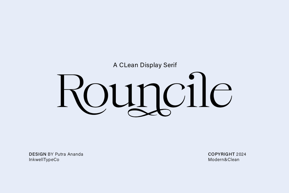Rouncile - Clean Display Serif, a Serif Font by InkwellTypeCo (Photo 1 of 11)