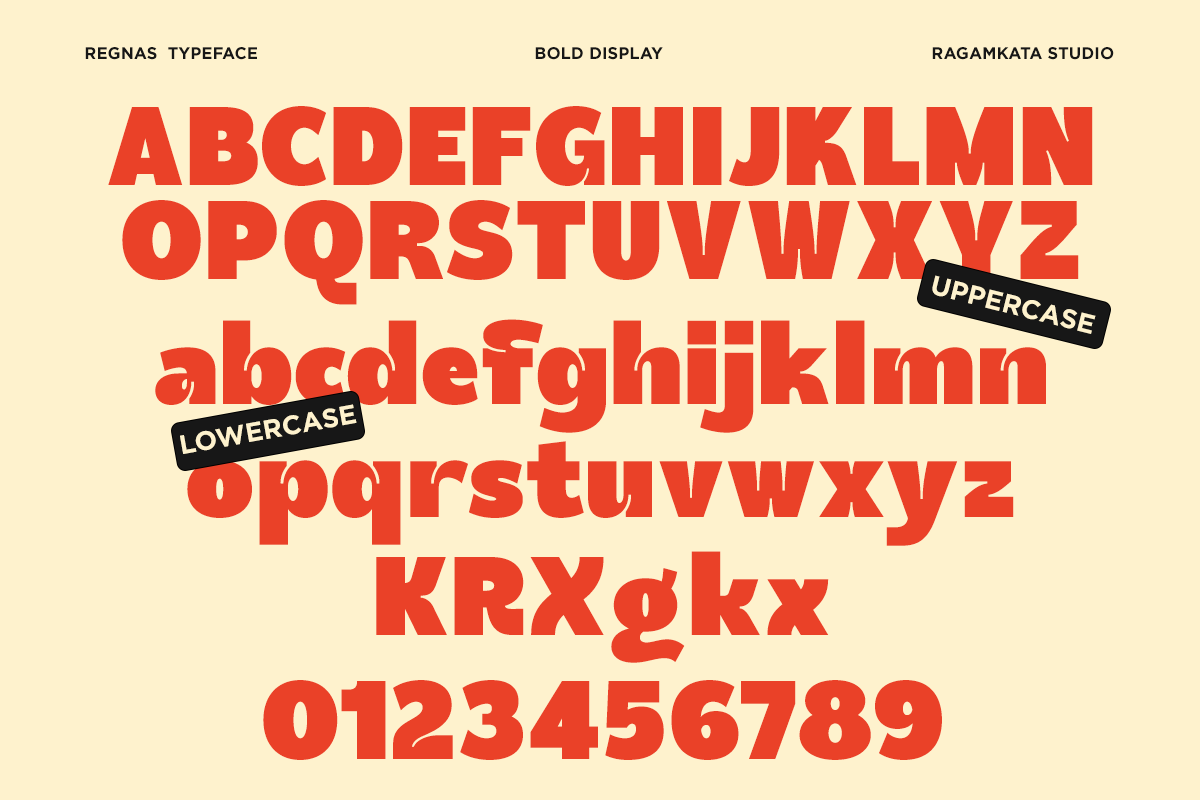 Regnas – Bold Retro Inktrap Font, a Sans Serif Font by RagamKata (Photo 8 of 10)