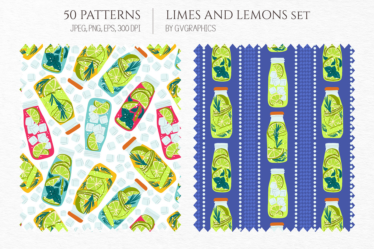 Limes and Lemons Patterns, a Pattern Graphic by GVGraphics (Photo 16 of 18)