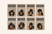 Moon Black Women Affirmation Cards, a Card Template by Kaleidokika (Thumbnail 2 of 3)