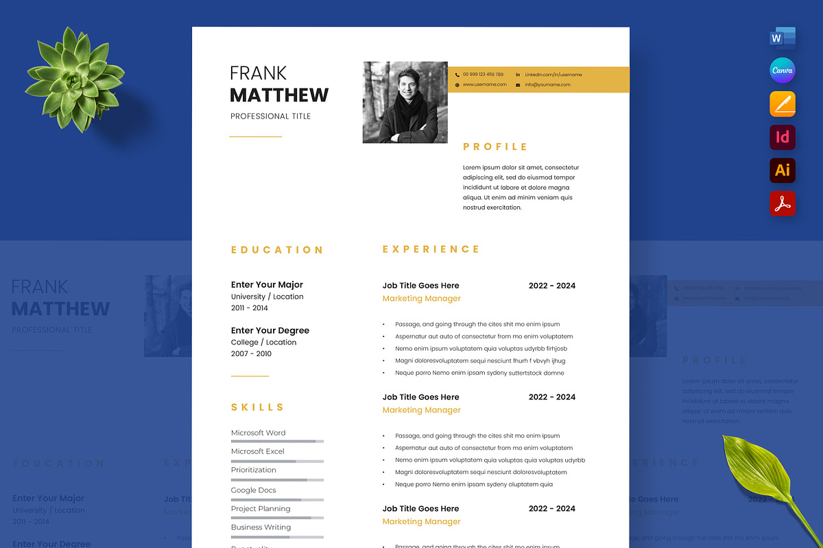 Clean and Professional Job Proposal, a Resume Template by Nur Designer (Photo 3 of 4)