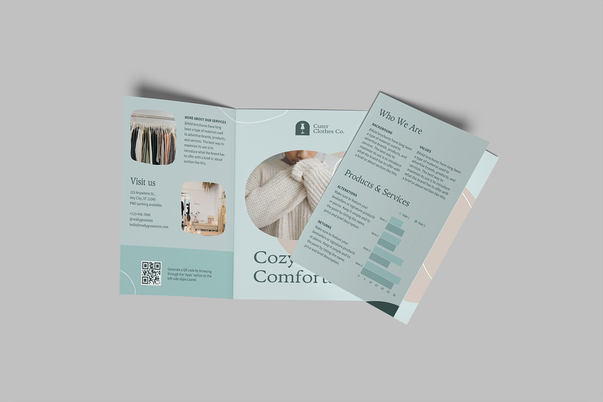 A5 Bifold Brochure Mockup, an Advertising Mockup by lamorastudio (Photo 7 of 12)
