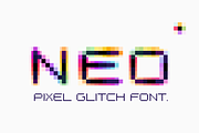 Neo Pixel pixel hologram glitch font, a Symbol Font by kaer_shop (Thumbnail 1 of 9)