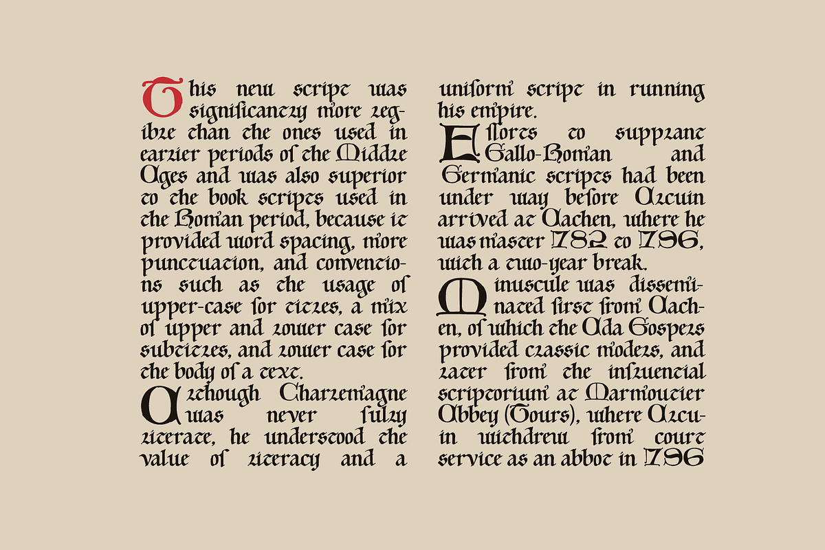 Carolingian Minuscul font, a Blackletter Font by kaer_shop (Photo 9 of 9)