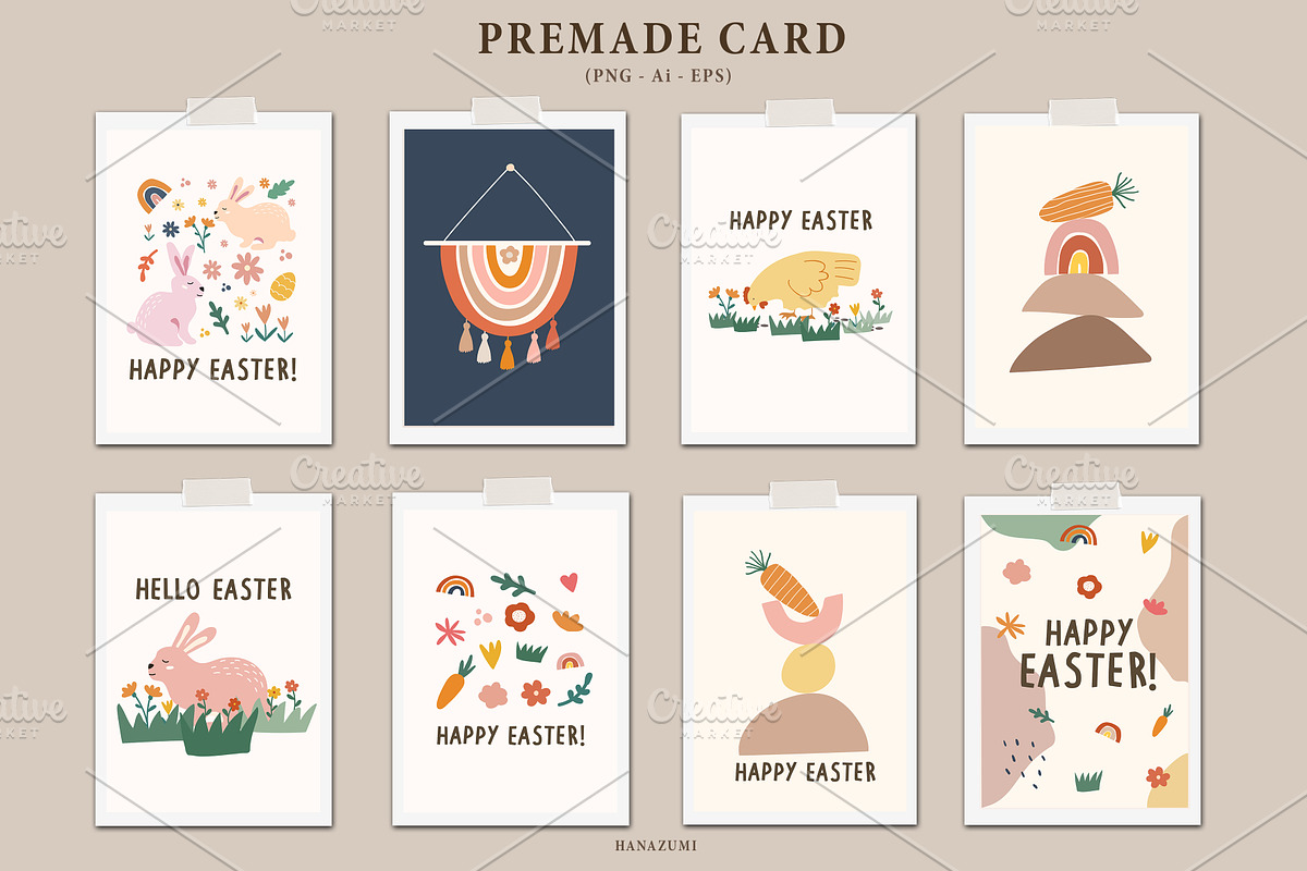 Happy Easter Set! #2, a Decorative Illustration by Hanazumi (Photo 4 of 11)