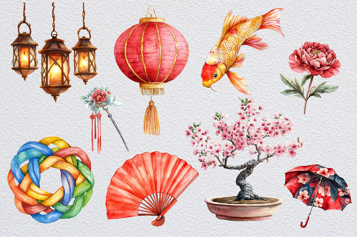 Chinese New Year Clipart, an Illustration by Design Market (Photo 2 of 3)