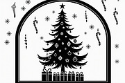 Festive Christmas Tree Silhouette Se, an Illustration by BIPLOB EXPERT (Thumbnail 9 of 20)