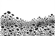 60 Daisy Flower Field Silhouette, a Seasonal Illustration by Amazin_art (Thumbnail 20 of 28)