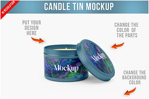 Candle Tin Mockup PSD, a Product Mockup by Bruno's Shop