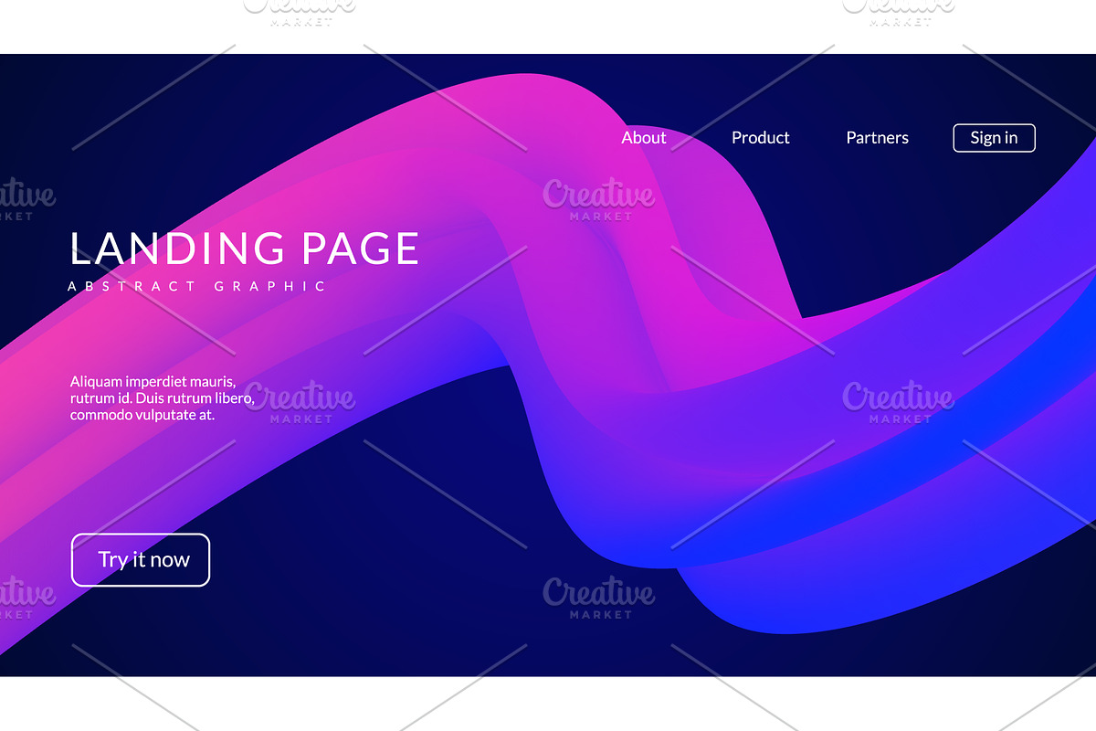 3d Gradient Shape. Beautiful, an Illustration by Holo Art