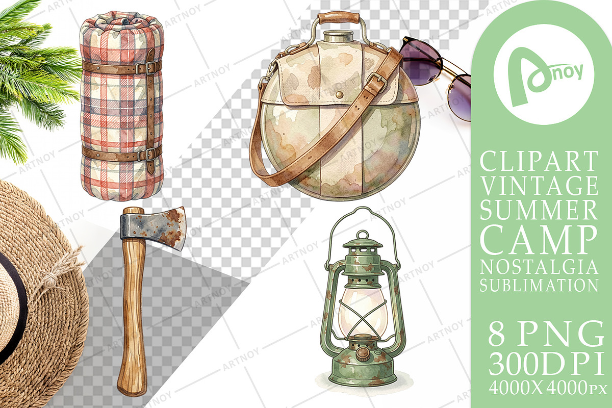 Vintage Summer Camp Sublimation, a Decorative Illustration by Artnoy (Photo 17 of 18)
