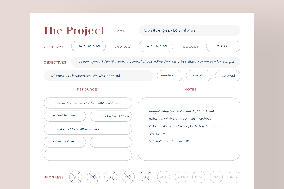 The Project - Modern Planner Layout, a Stationery Template by Filip Studio (Photo 4 of 6)