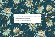 BOTANICAL CHINTZ_ WATERCOLOR PATTERN, a Pattern Graphic by YARROO (Thumbnail 5 of 13)