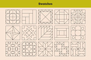 Quilt Stamps For Procreate, a Brush Add-On by seamless team (Thumbnail 5 of 5)