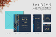 Elegant Art Deco Wedding Invitation, an Invitation Template by Lyllopop (Thumbnail 2 of 4)