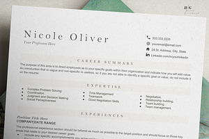 ATS Resume Template - Nicole