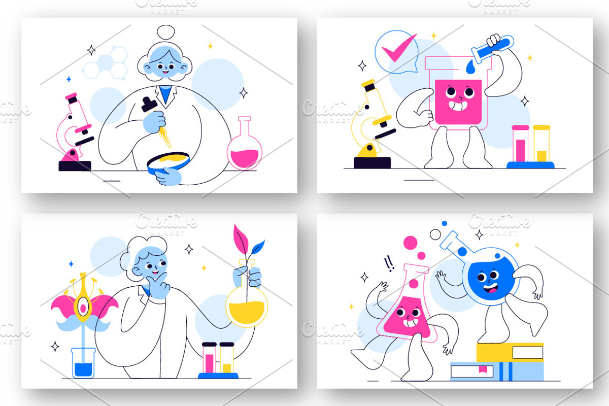 10 Experiments Illustration, a Healthcare Illustration by denayunebgt (Photo 3 of 4)