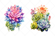 Succulent Variety Sublimation Art, an Illustration by FloridPrintables (Thumbnail 2 of 7)