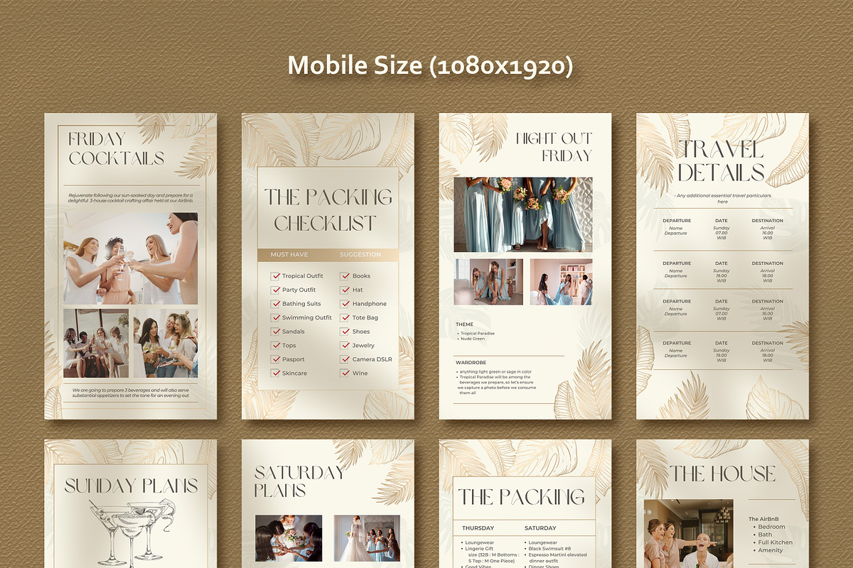 Tropical Bachelorette Itinerary Canv, a Presentation Template by SKY CREATION (Photo 3 of 6)