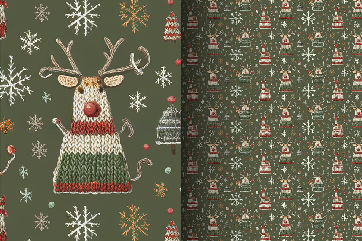 Christmas Ugly Seamless Pattern, a Pattern Graphic by DIYnArtShop (Photo 10 of 11)