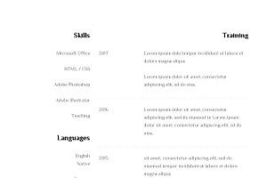 White Resume / CV Template MS Word