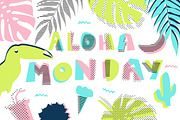 Hawaii vector set, an Illustration by Derenskaya (Thumbnail 1 of 4)