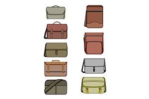 Different messenger bag styles, an Illustration by pikepicture