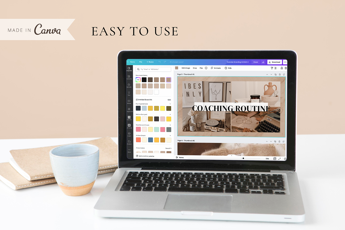 Brown YouTube Branding Kit, a Social Media Template by ShopRShop (Photo 5 of 7)