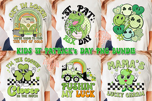 Kids St Patricks Day PNG Bundle