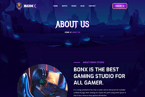 Gaming Website Template - Bonx