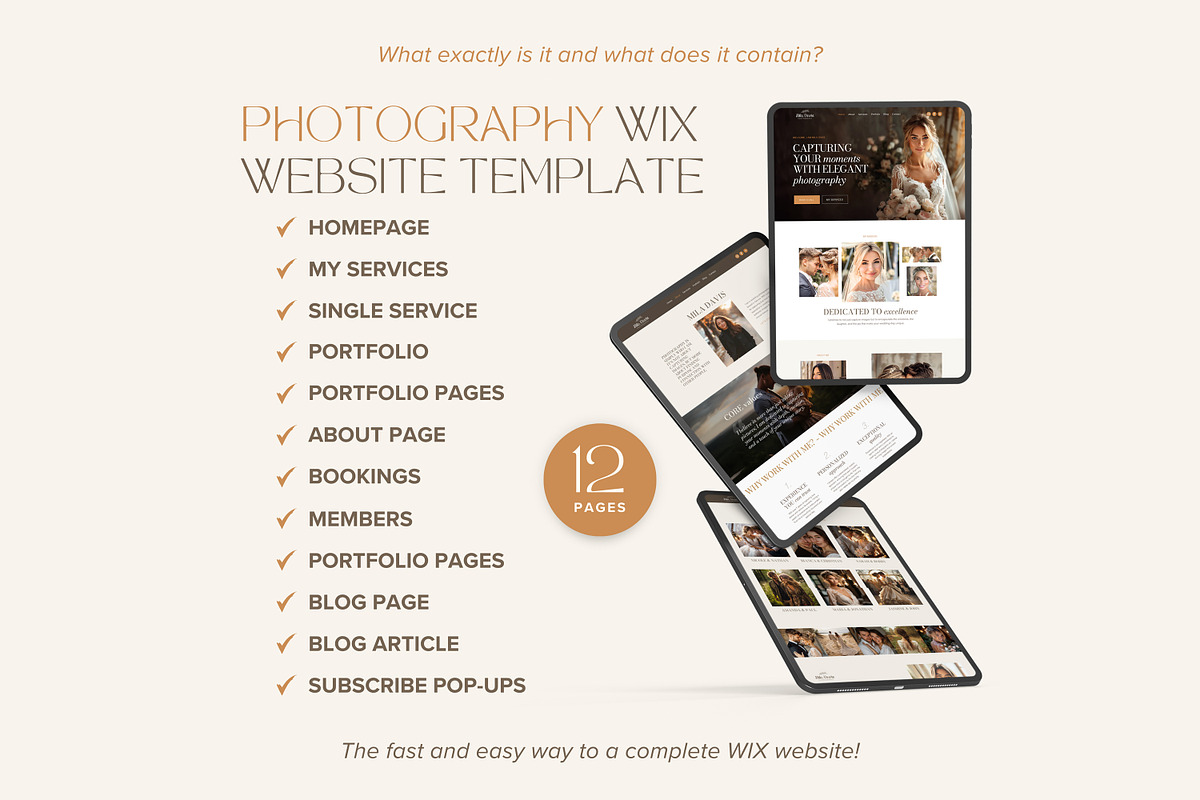 Wedding Photography Wix Template, a Wix Template by vectorocean (Photo 3 of 11)