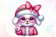 Watercolor Christmas Dog PNG, an Illustration by Sublimation Artist (Thumbnail 1 of 9)