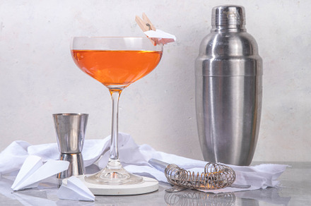 Paper plane boozy alcohol cocktail, a Food & Drink Photo by Rimma