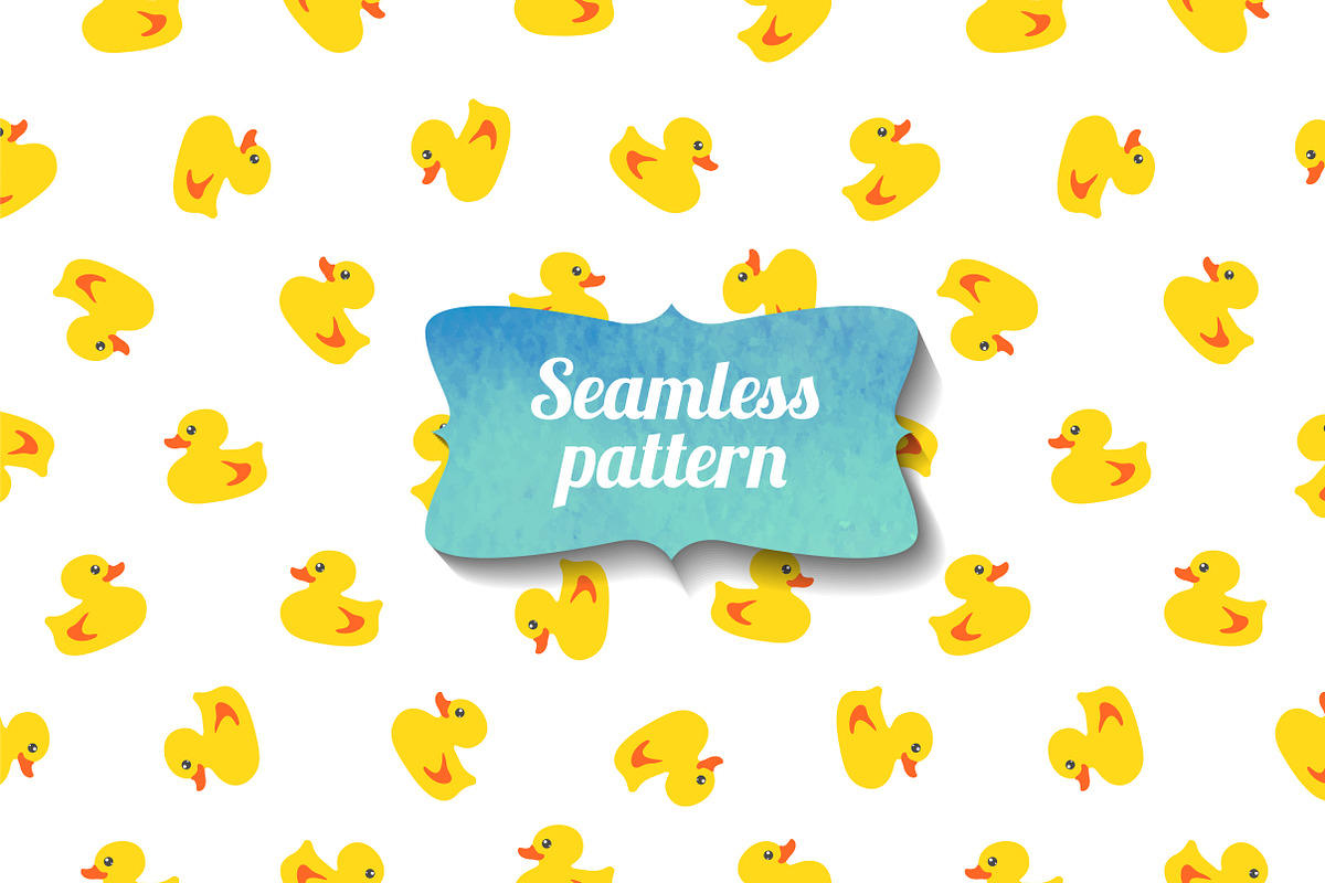 Bath duck + pattern, an Object Graphic by Crazy nook